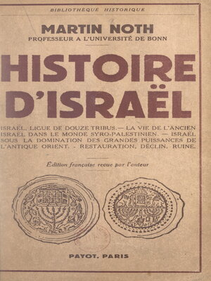 cover image of Histoire d'Israël